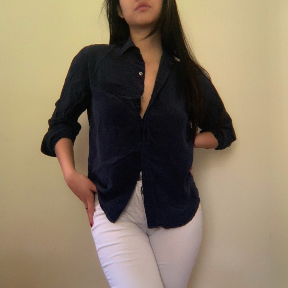 ‼️SOLD‼️Christian Dior vintage silk navy blouse